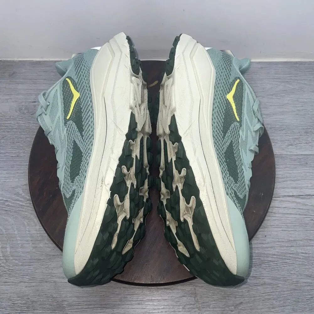 HOKA ONE ONE Challenger 8 Trail Running Men's 13 2E Shoes Jade Truffle Salt
